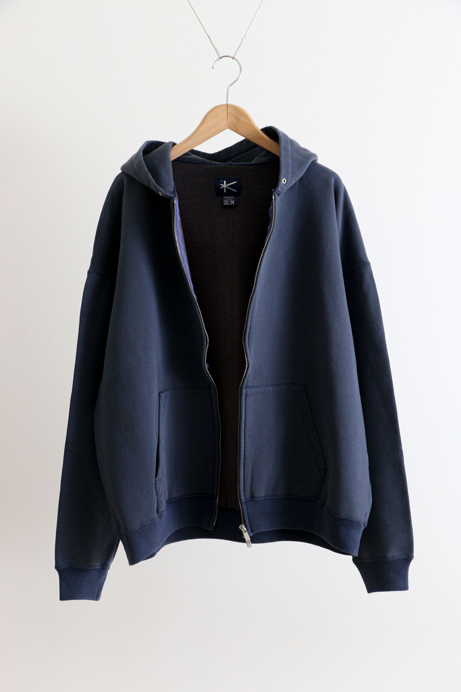 KANEMASA PHIL. - MAX Weight Brushed Hoody NAVY OZ / フーディー