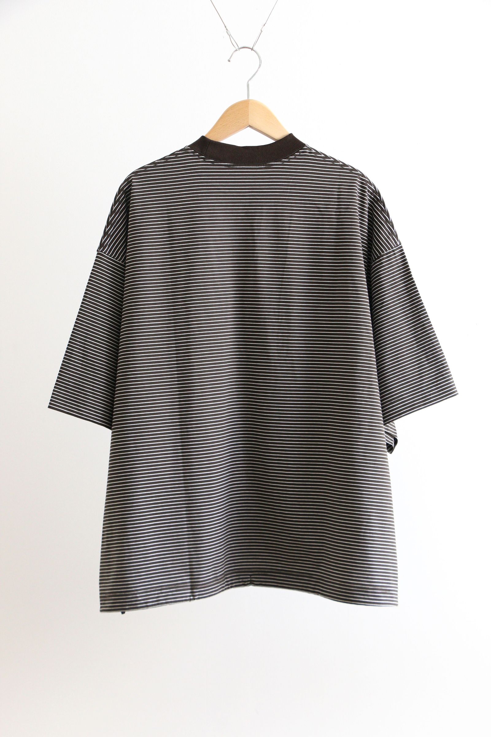 is-ness - BALLOON T SHIRT BROWN x WHITE / バルーンTシャツ