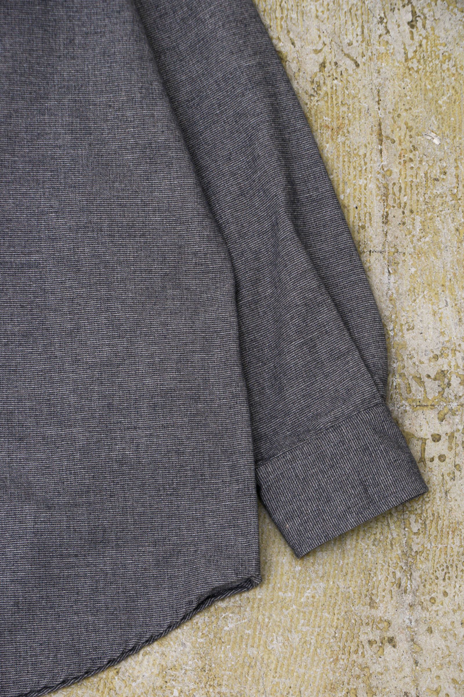 ULTERIOR - COTTON CASHMERE FLANNEL P/O SHIRT Charcoal | koko