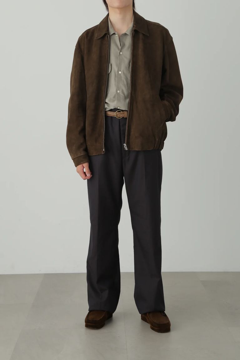 SEVEN BY SEVEN - ZIP UP LEATHER BLOUSON ‐Kashmir suede SEVEN BY SEVEN - ZIP UP LEATHER BLOUSON ‐Kashmir suede