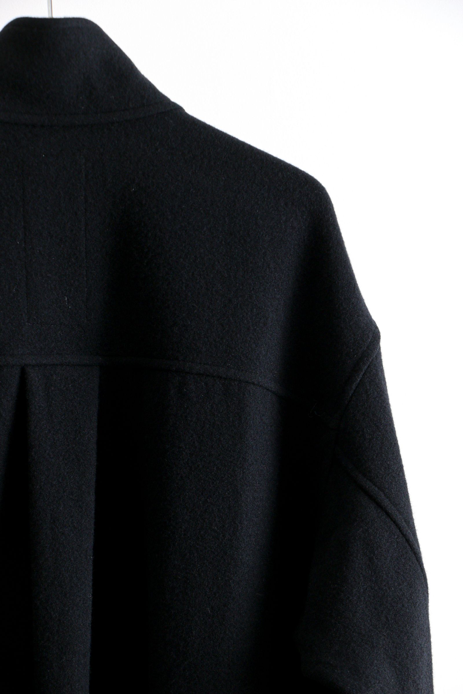Cashmere Wool Over Shirt Black - 2