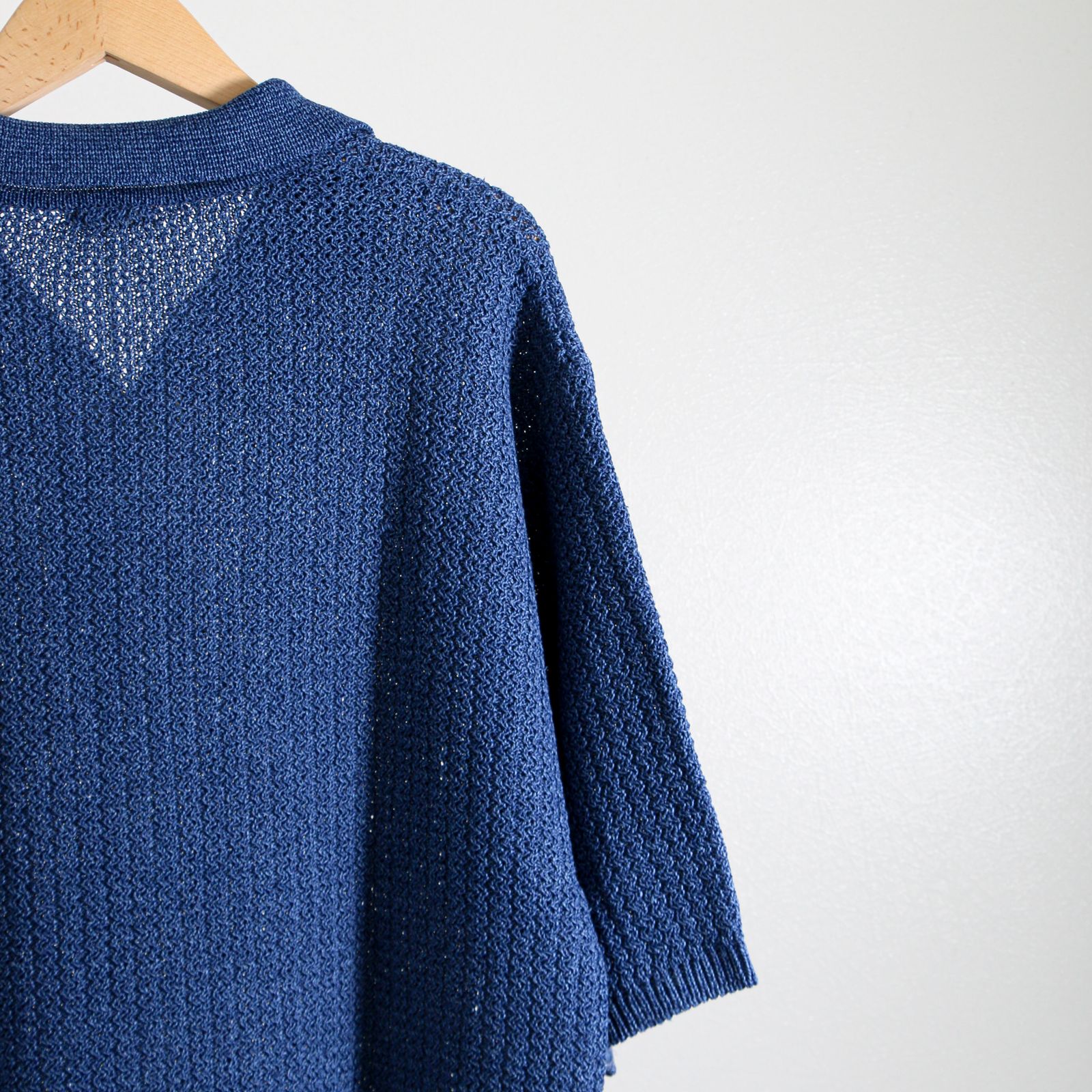 Blanc YM - Skipper knit Shirt BLUE / スキッパー / ニットシャツ ...