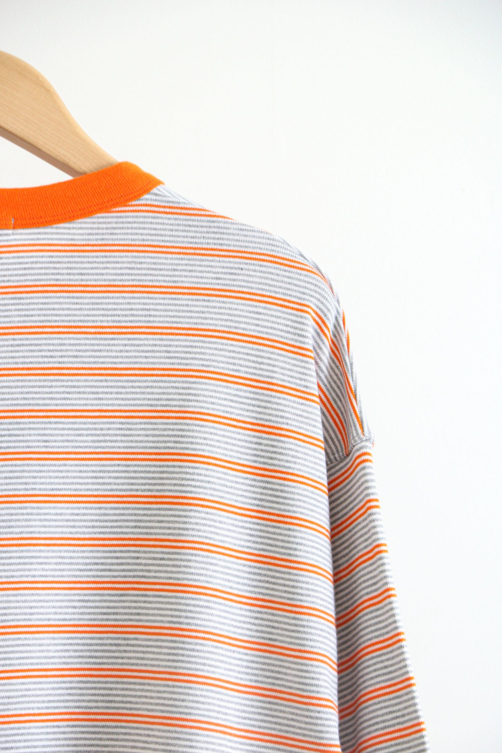 UNIVERSAL PRODUCTS - Multi Border L/S T-shirt Orange