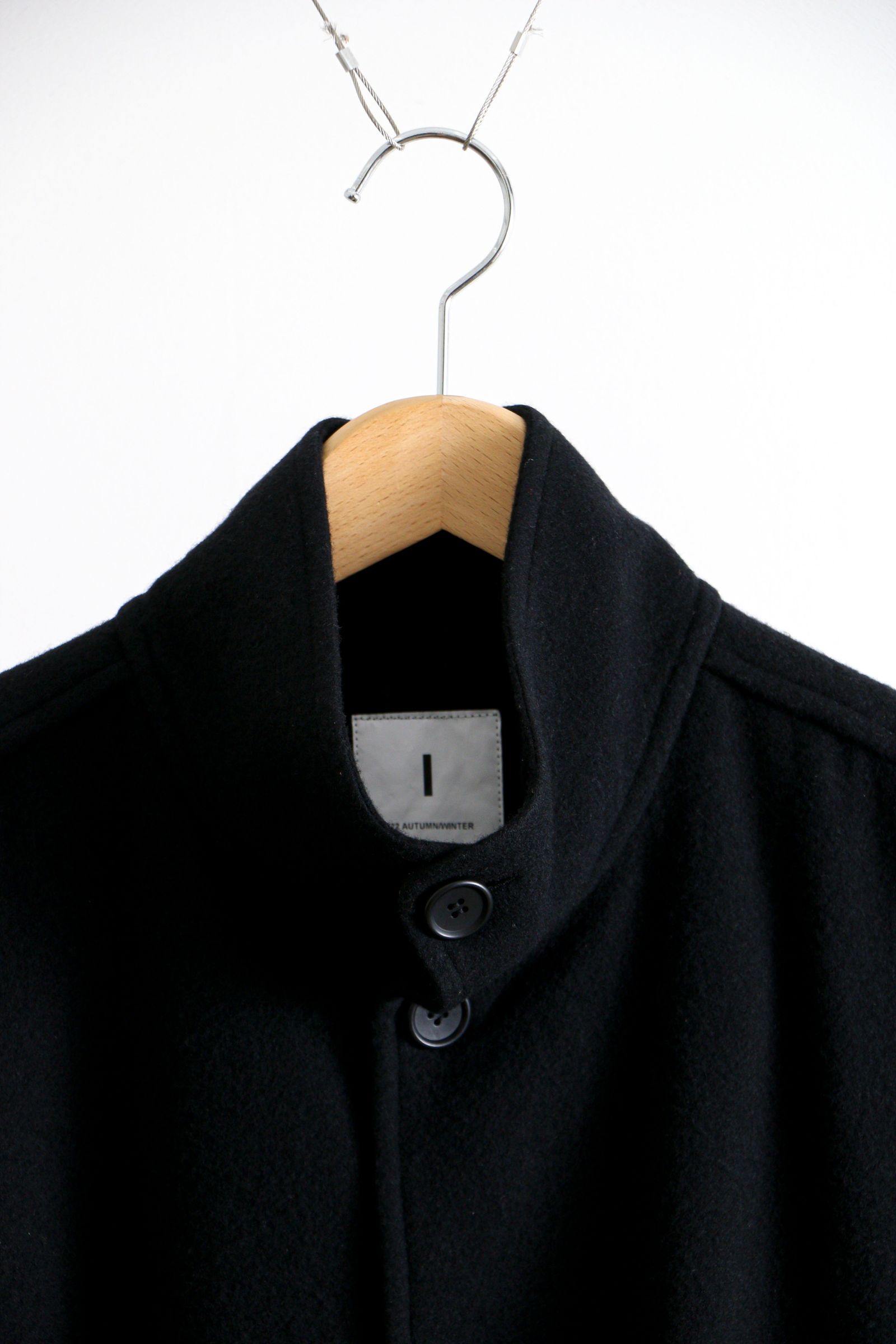 I - Cashmere Wool Over Shirt Black | koko