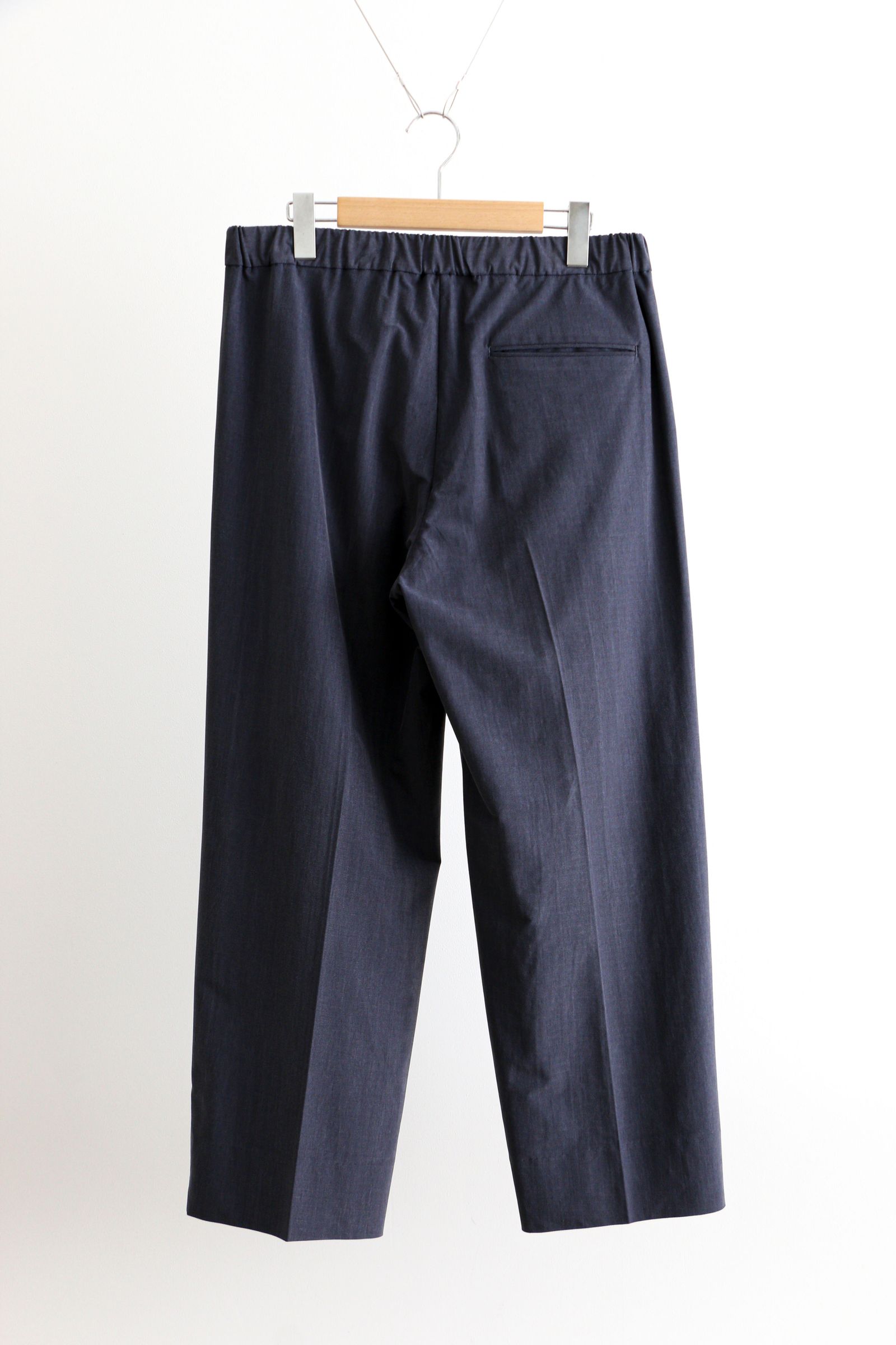 KANEMASA PHIL. - Fibri Cupro Vintage Easy Tuck Pants Charcoal Navy