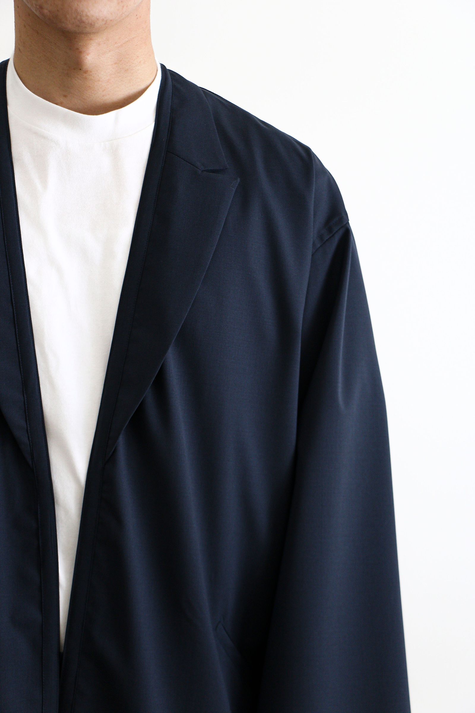 VOAAOV - VOAAOV WASHABLE WOOL JACKET COAT Navy | koko