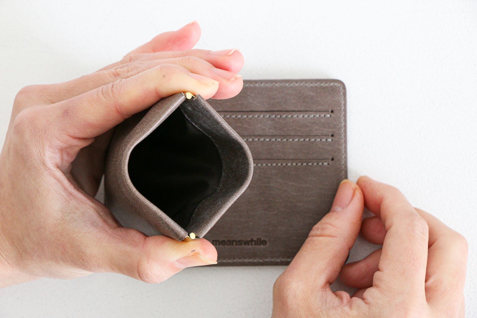 メール便指定可能 meanswhile Wax Leather Minimal Wallet | ccfl.ie