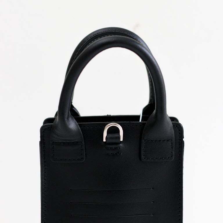 Rich I - N.RECTANGLE LEATER HELMET BAG・NANO BLACK / スモール 
