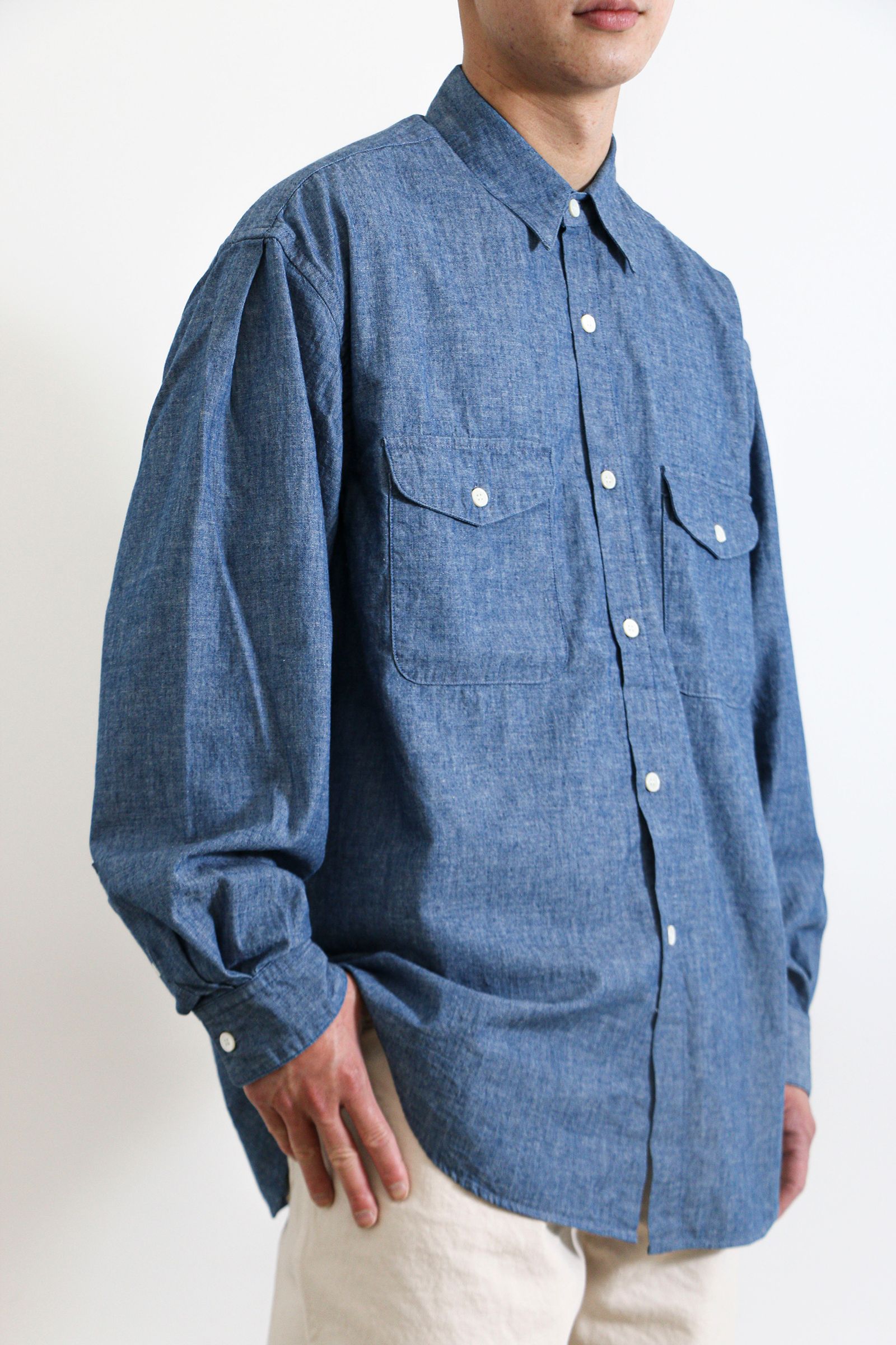 SEVEN BY SEVEN TUCK SHIRTS Chambray - S