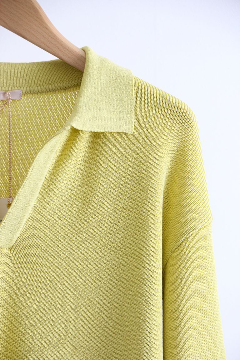 ULTERIOR - HARD TWISTED COTTON SKIPPER Yellow / セーター / ニット 