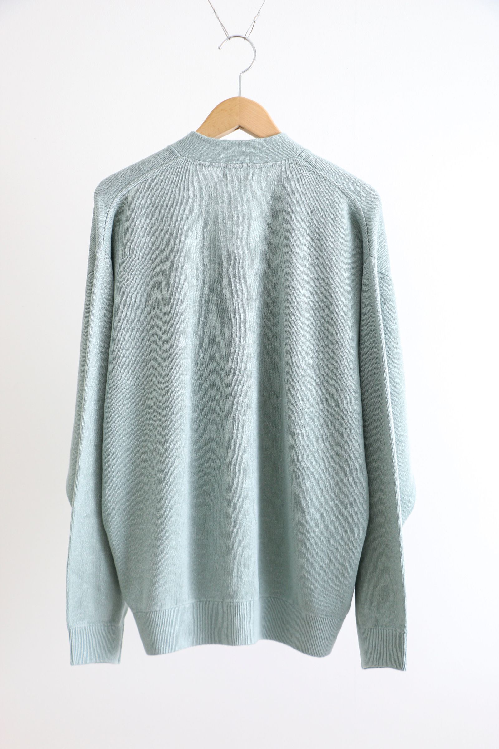 UNIVERSAL PRODUCTS - HEMP KINT CARDIGAN SAGE / カーディガン
