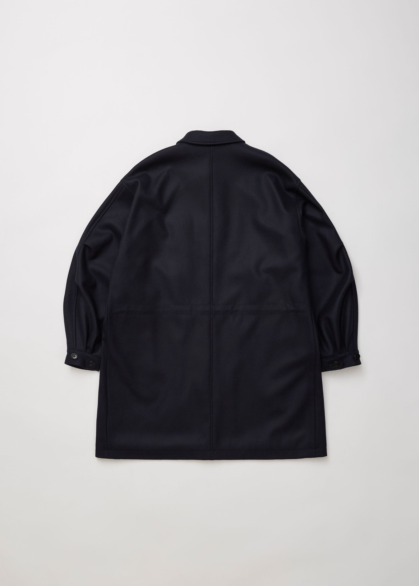 ULTERIOR - SUPER FINE LIGHT MELTON BAL COLLAR FIELD COAT DEEP NAVY /  ライトメルトン / バルカラー / フィールドコート | koko