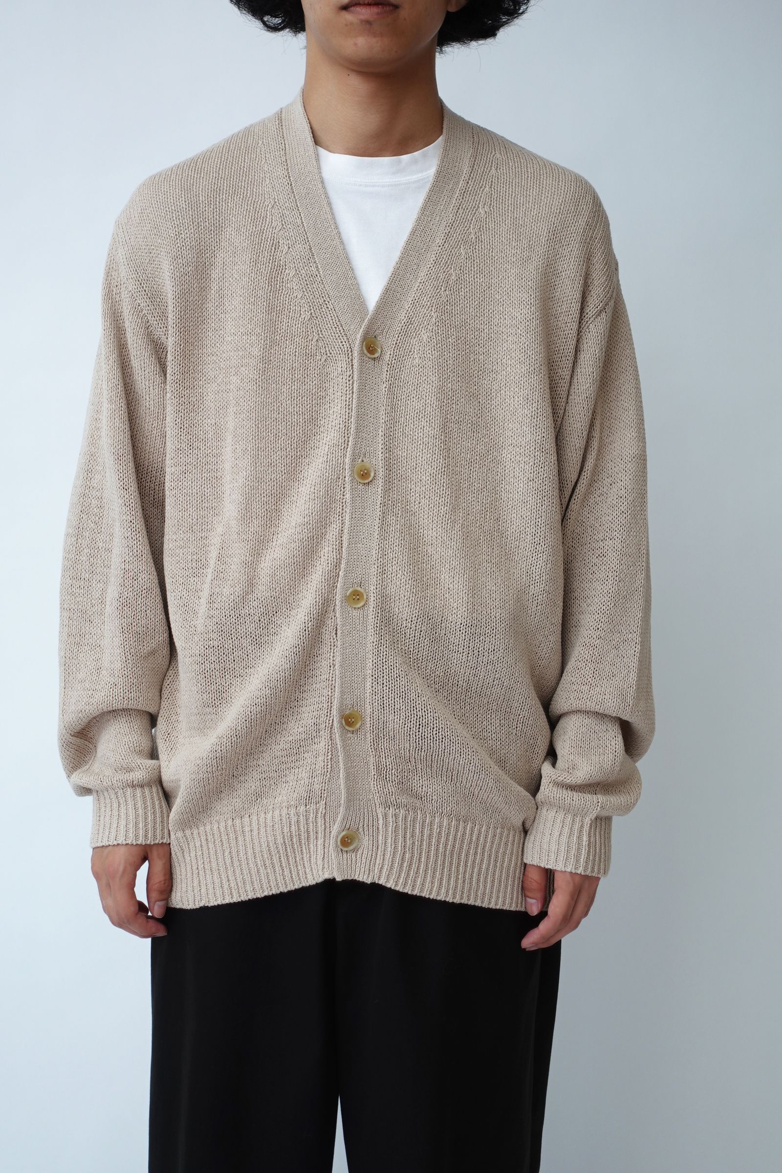 UNIVERSAL PRODUCTS - Dry Cotton Knit Cardigane BEIGE | koko