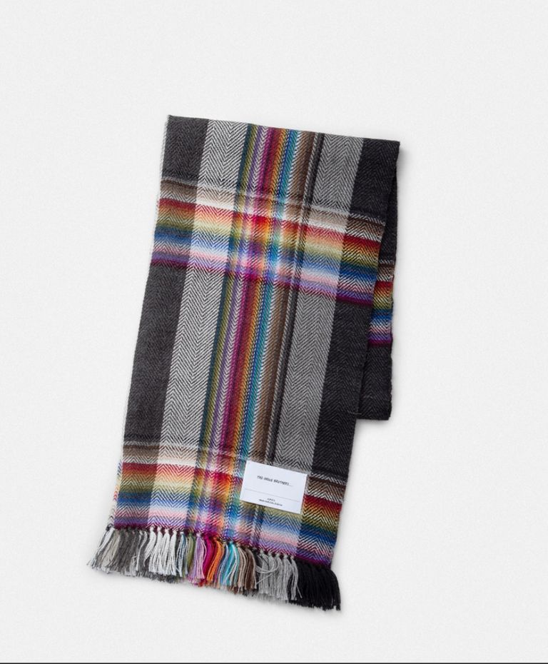 THE INOUE BROTHERS - Multi Coloured Stole Grey / 大判 THE INOUE BROTHERS - Multi Coloured Stole Grey / 大判
