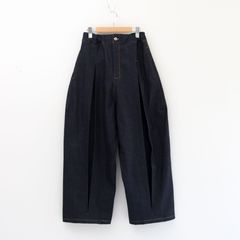 SAGE NATION - BOX PLEAT TROUSER NAVY / ボックスプリーツトラウザー 