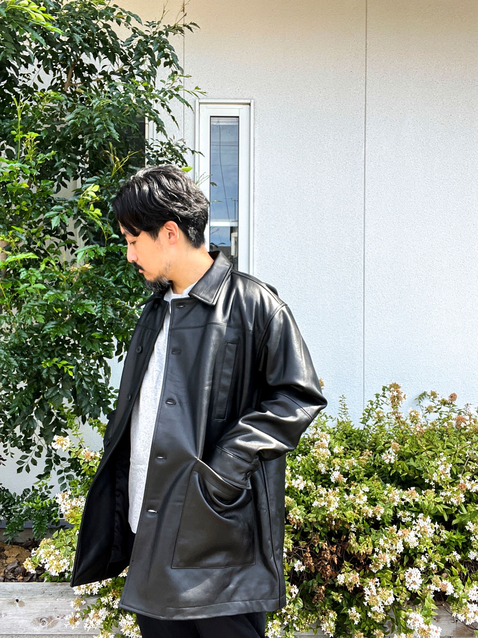 22aw ccu coverall coat cowskin - レザージャケット