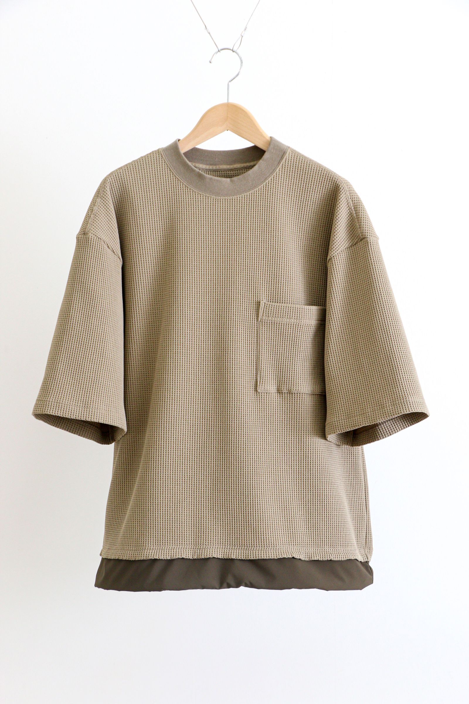 meanswhile - SOLOTEX® WAFFLE S/S TEE Beige | koko