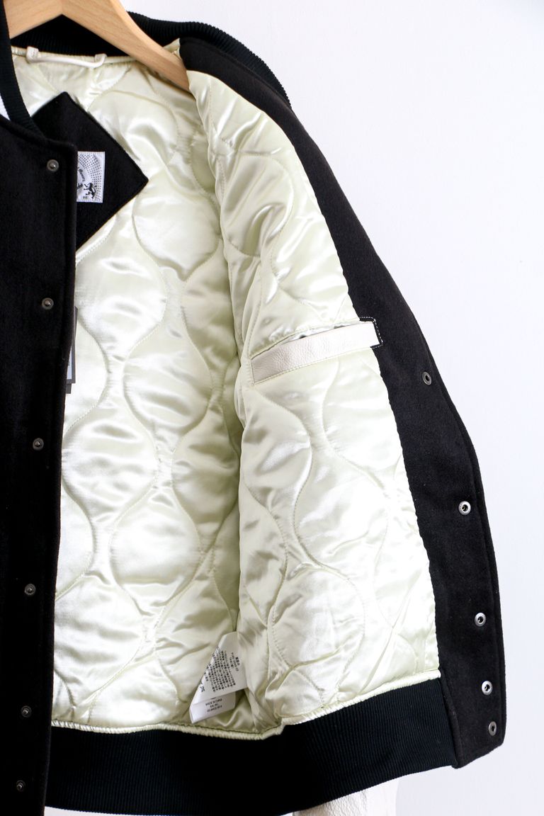 bal - ECHO VERSITY JACKET Black × White / バーシティージャケット 
