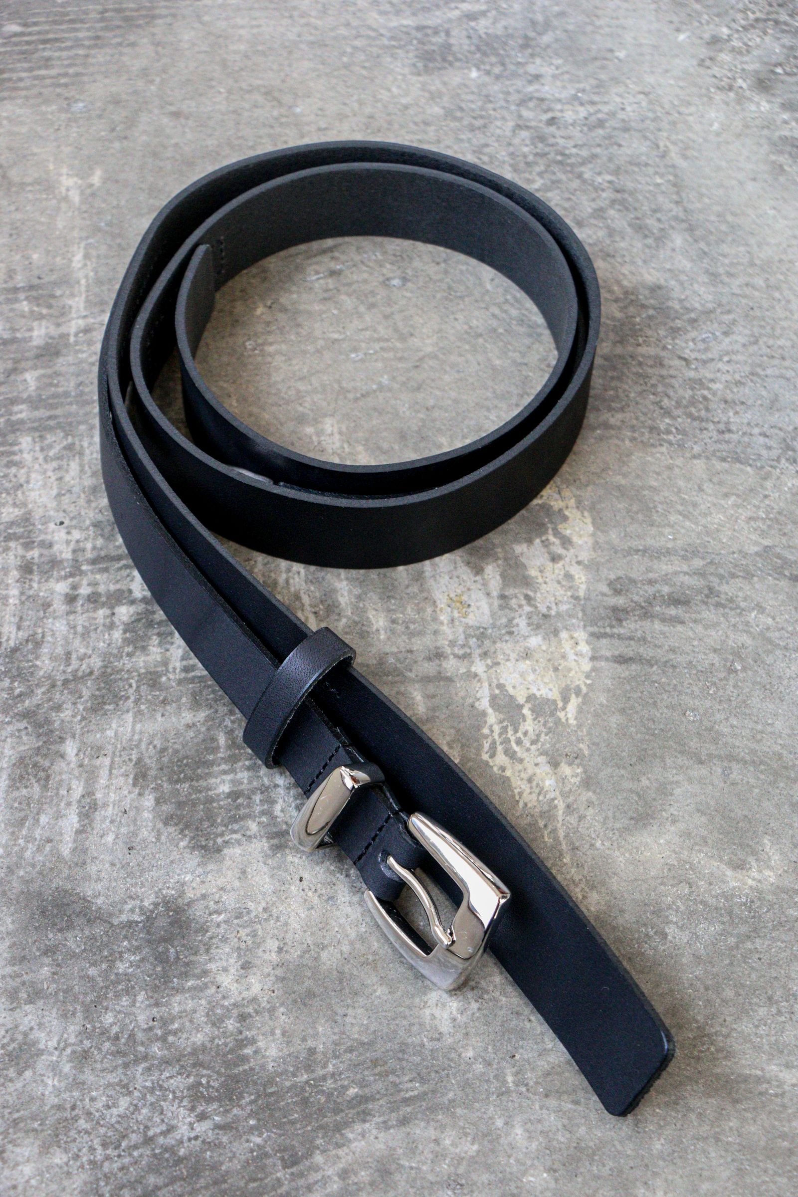 Rich I - MARK LEATEHR BELT BLACK / レザーベルト / ブラック | koko