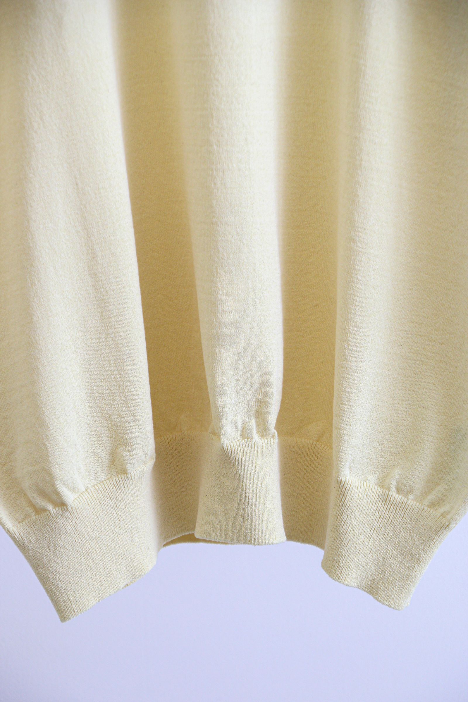 OVERSIZED CRUNCHY KNITTED SWEATER  LIGHT YELLOW / オーバーサイズニット