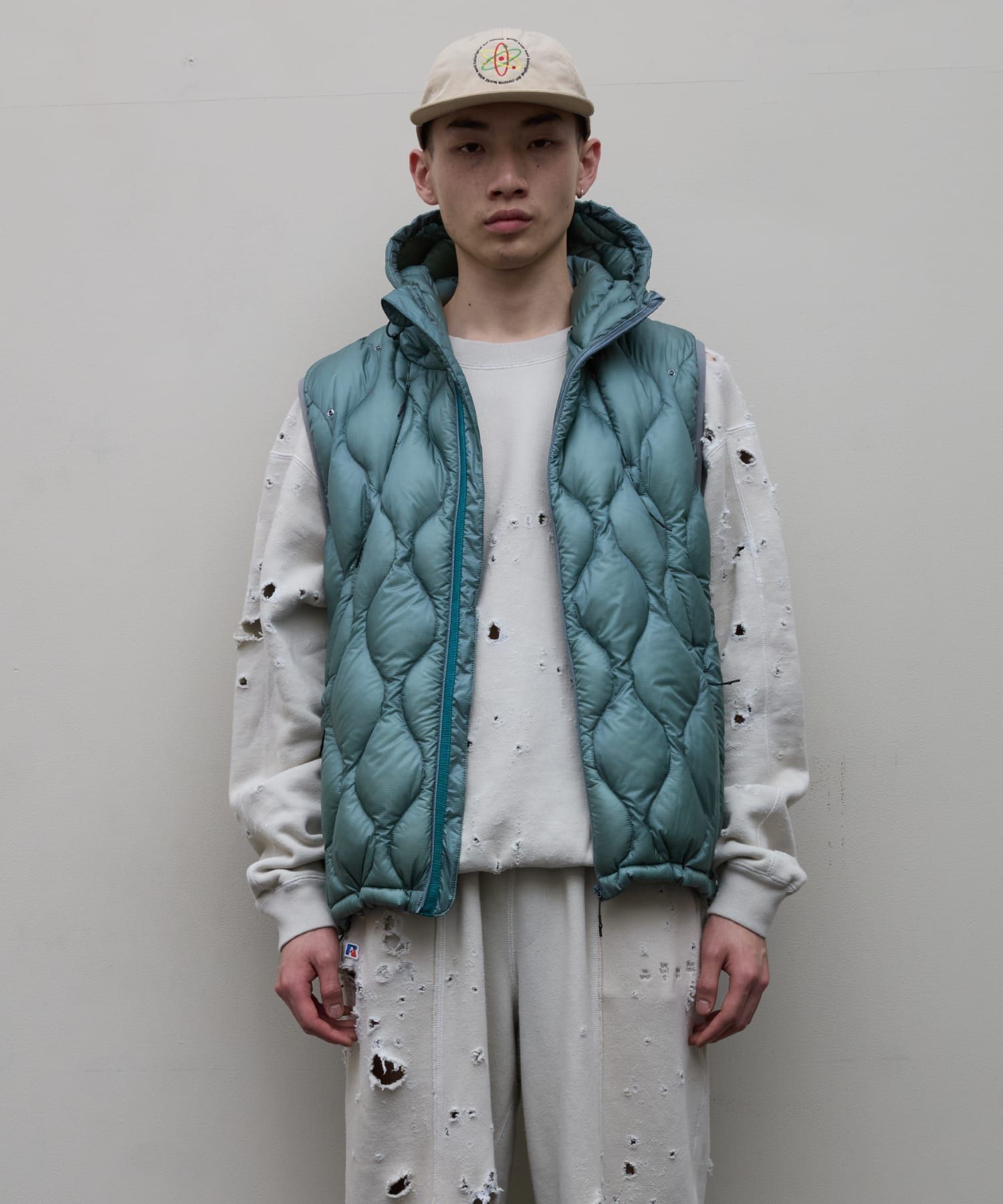 bal - BAL / TAION REMOVABLE SLEEVE DOWN JACKET Dark Mint / タイ 