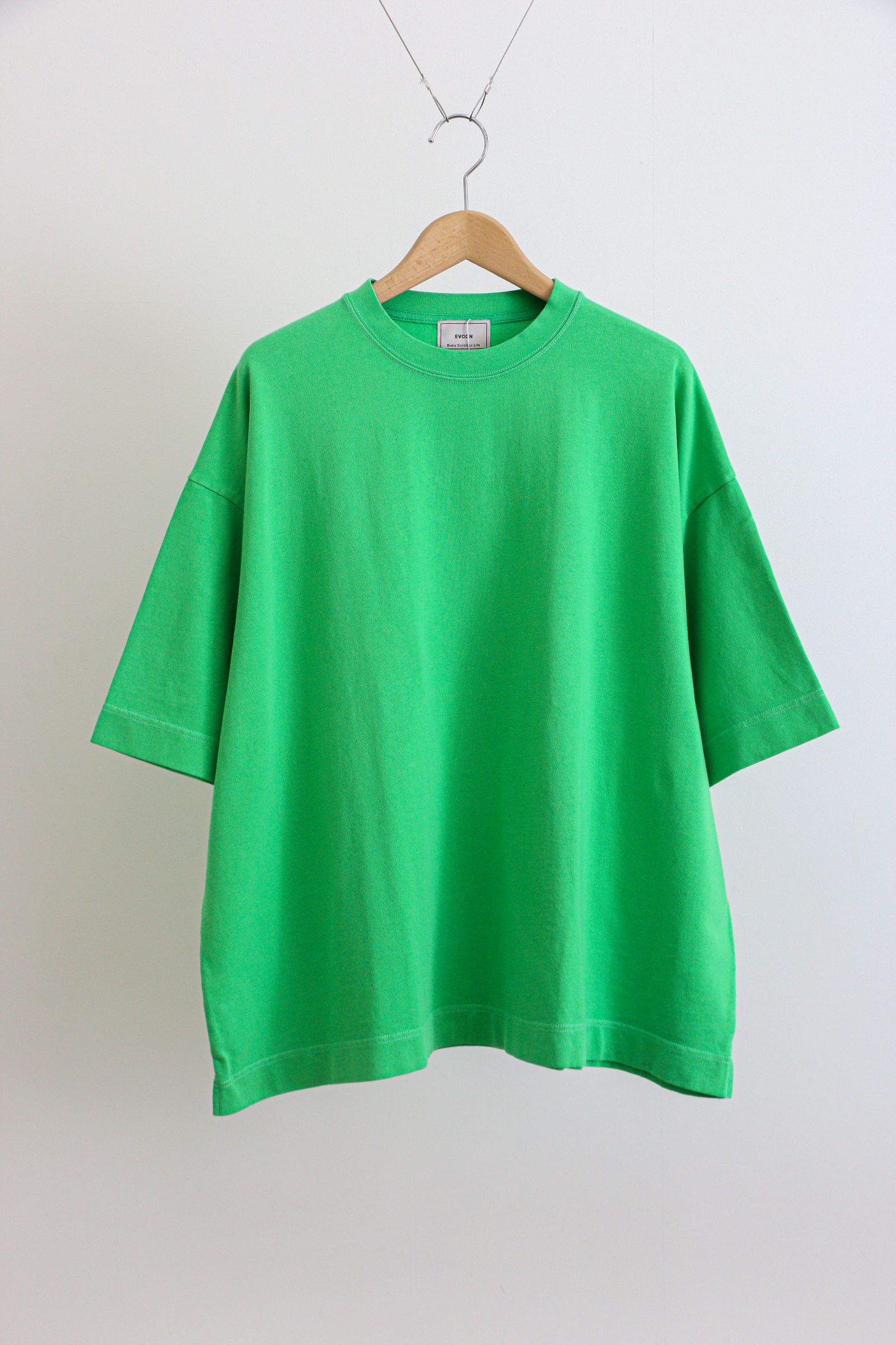 EVCON - GARMENT DYED WIDE S/S TEE Green / ワイドTシャツ / グリーン