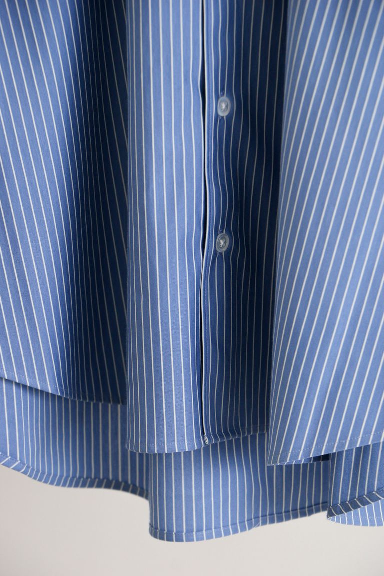 KANEMASA PHIL. - Pencil Stripe Dress Jersey Shirt / BL SP 