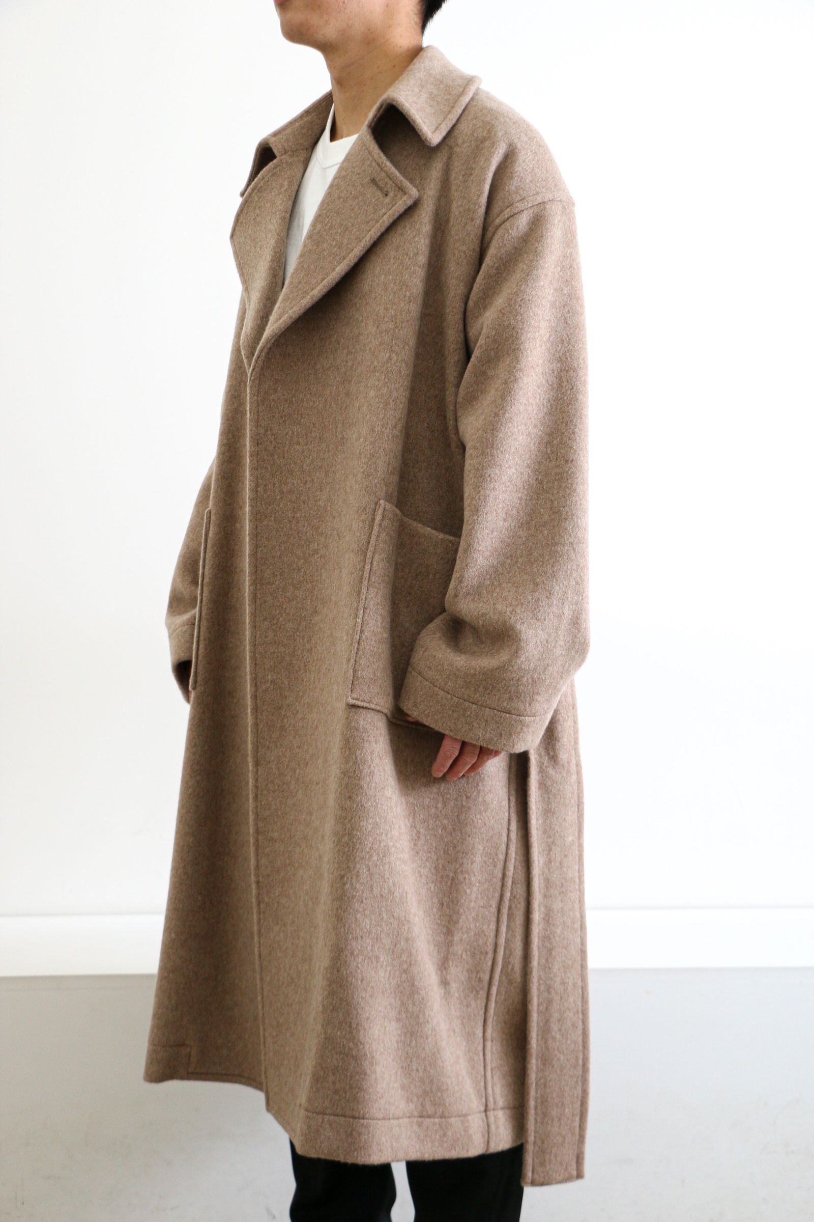 高品質得価 1LDK SELECT - ATHA-DOUBLE MELTON MAXI COAT TANの通販 by