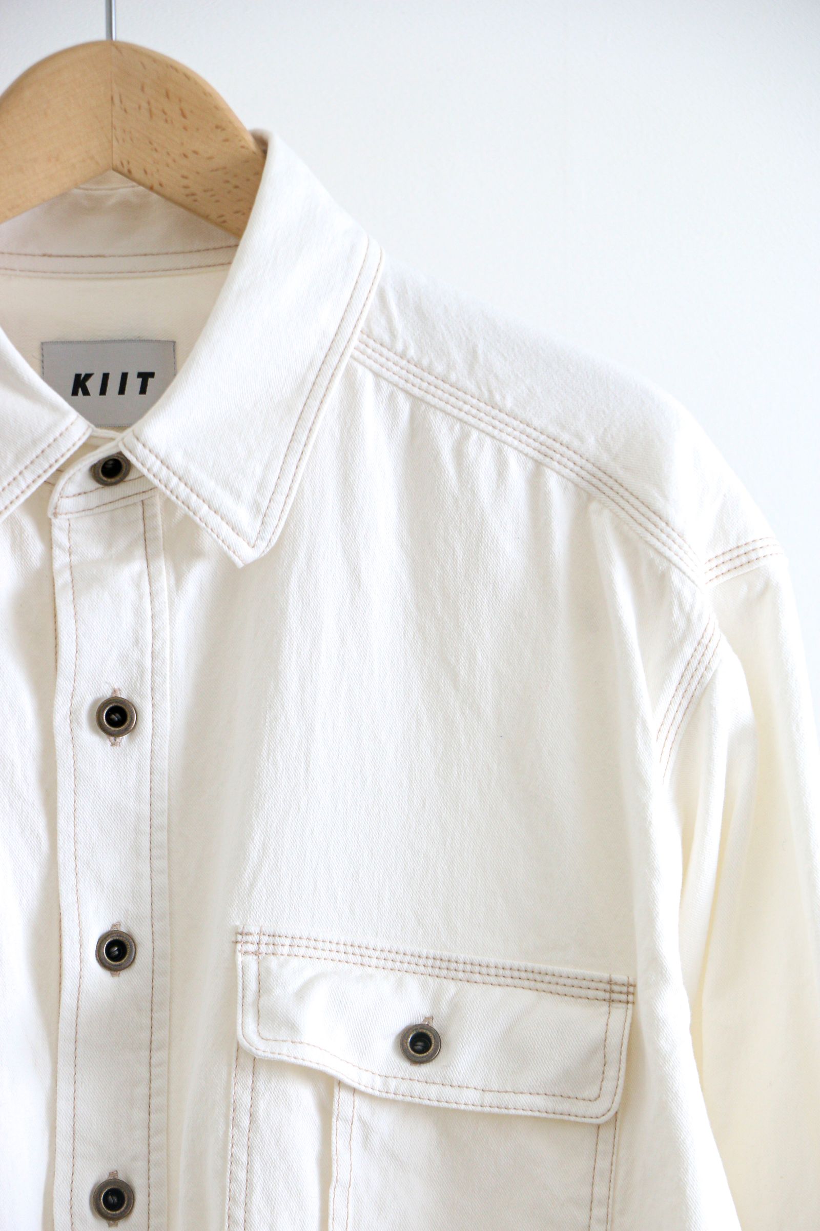 KIIT - FRINGE WORK SHIRT JKT / OFF WHITE / フリンジワークシャツ