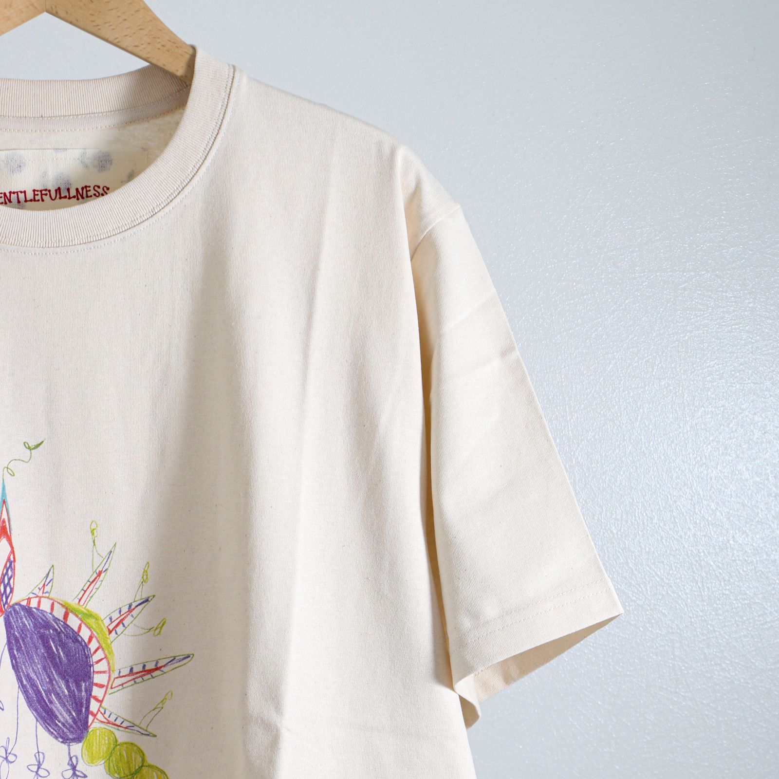 Recycled Cotton SS Tee ECRU CHAMELEON / プリントTシャツ / オーガニックコットン - L