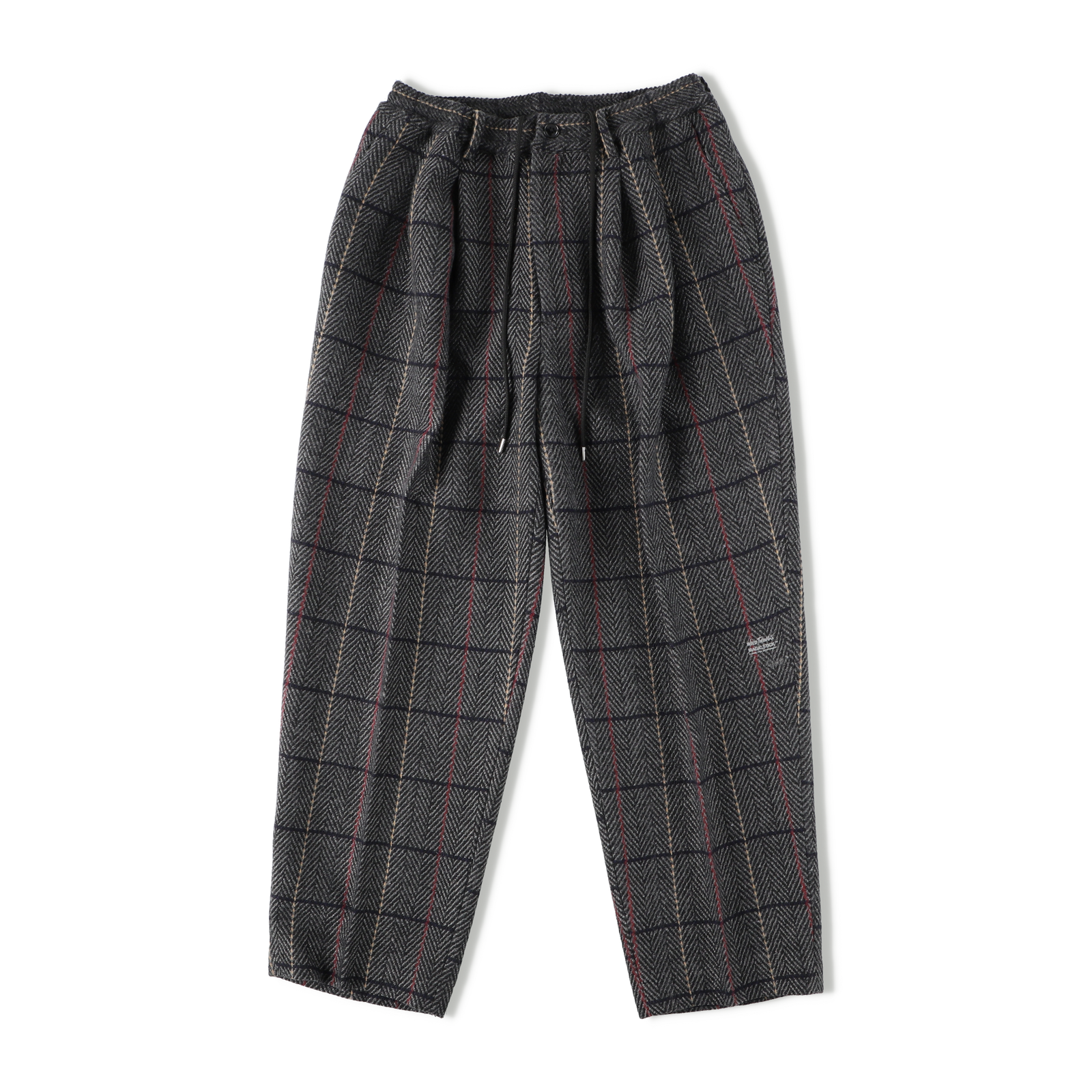 MAGIC STICK - PL Wide Trousers by Wildthings Grey Plaid | koko