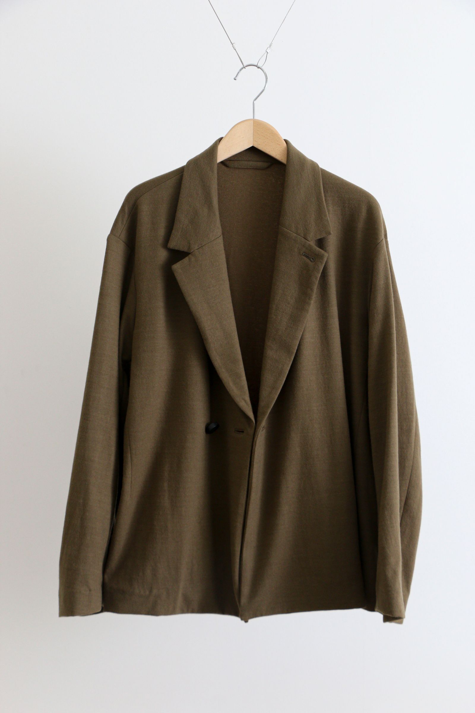 KANEMASA PHIL. - High Gauge Milled Wool Double Jacket KHAKI