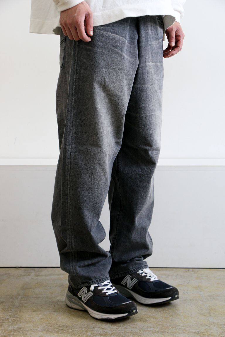 meanswhile - FADE DENIM WRAP PT (OFF BLACK) / ラップパンツ 