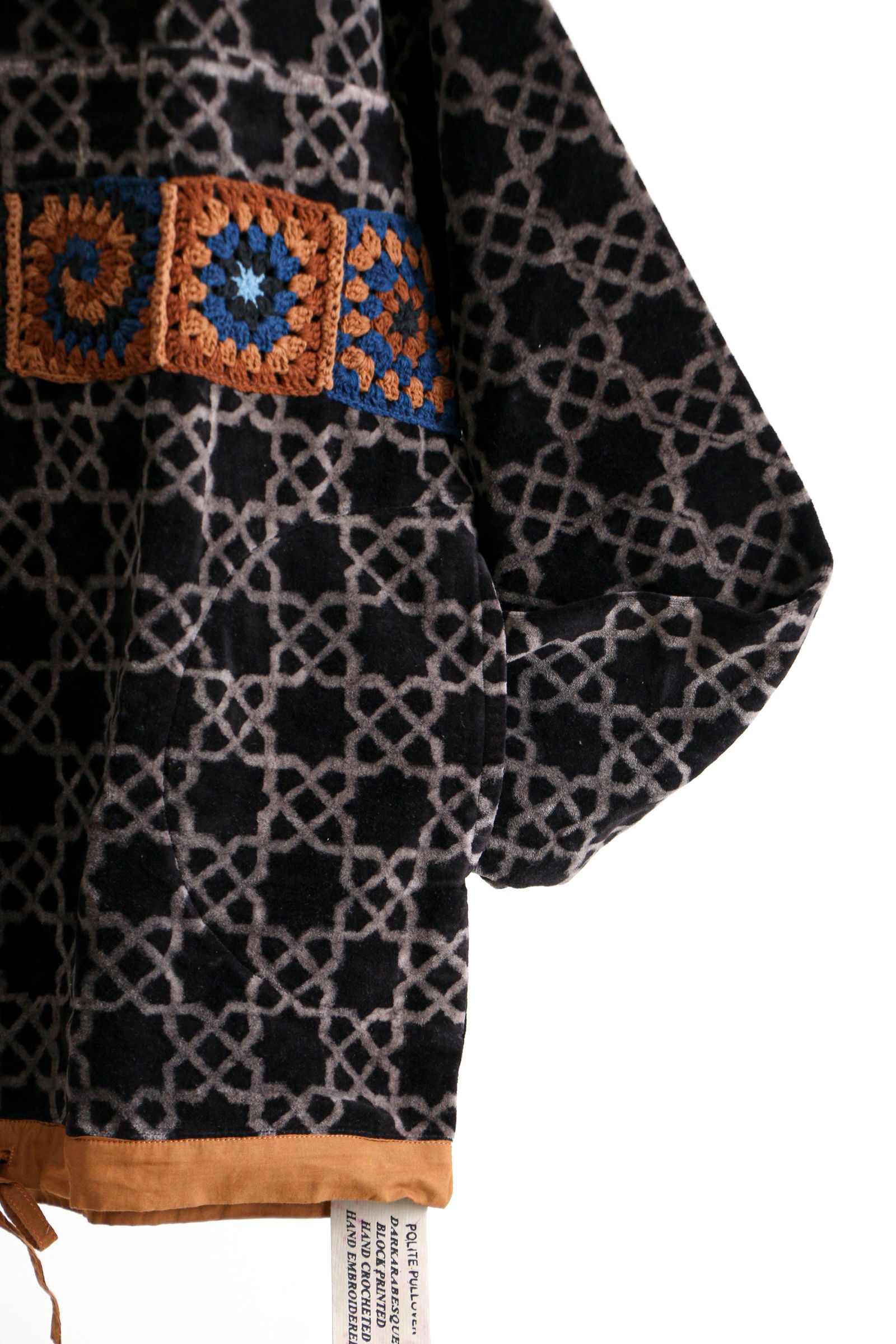 STORY mfg. - Story mfg. Polite Pullover - Burnt Orange Ajrak / コットンベロア /  プルオーバー / ユニセックス | koko