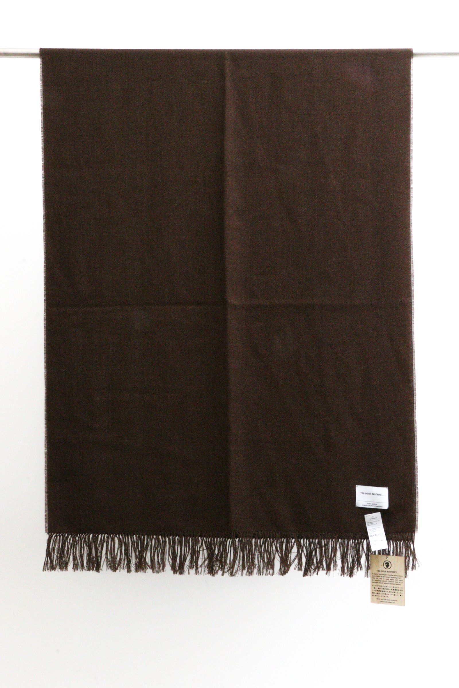 THE INOUE BROTHERS - Non Brushed Large Stole Brown / 大判ストール 