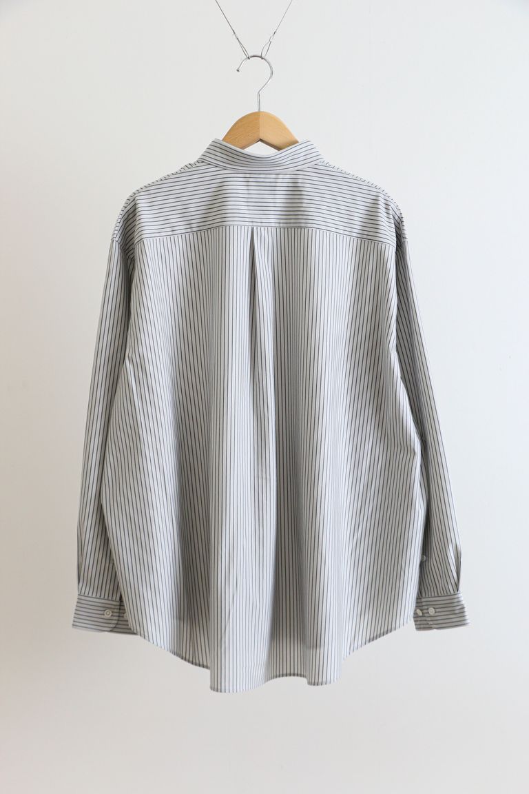 KANEMASA PHIL. - Pencil Stripe Dress Jersey Shirt / GRAY SP  