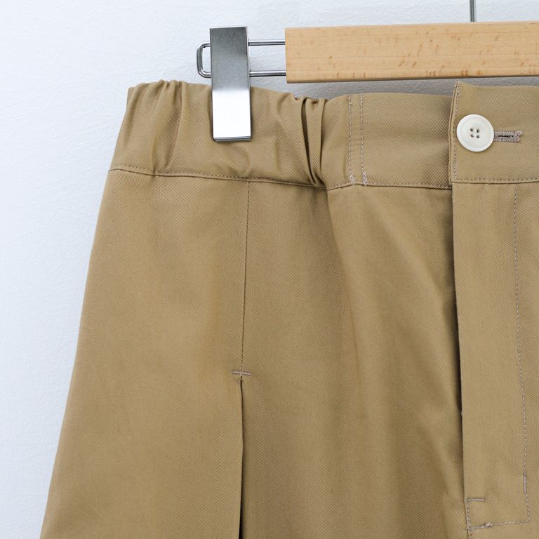 SAGE NATION - BOX PLEAT TROUSER SAND / ボックスプリーツトラウザー 