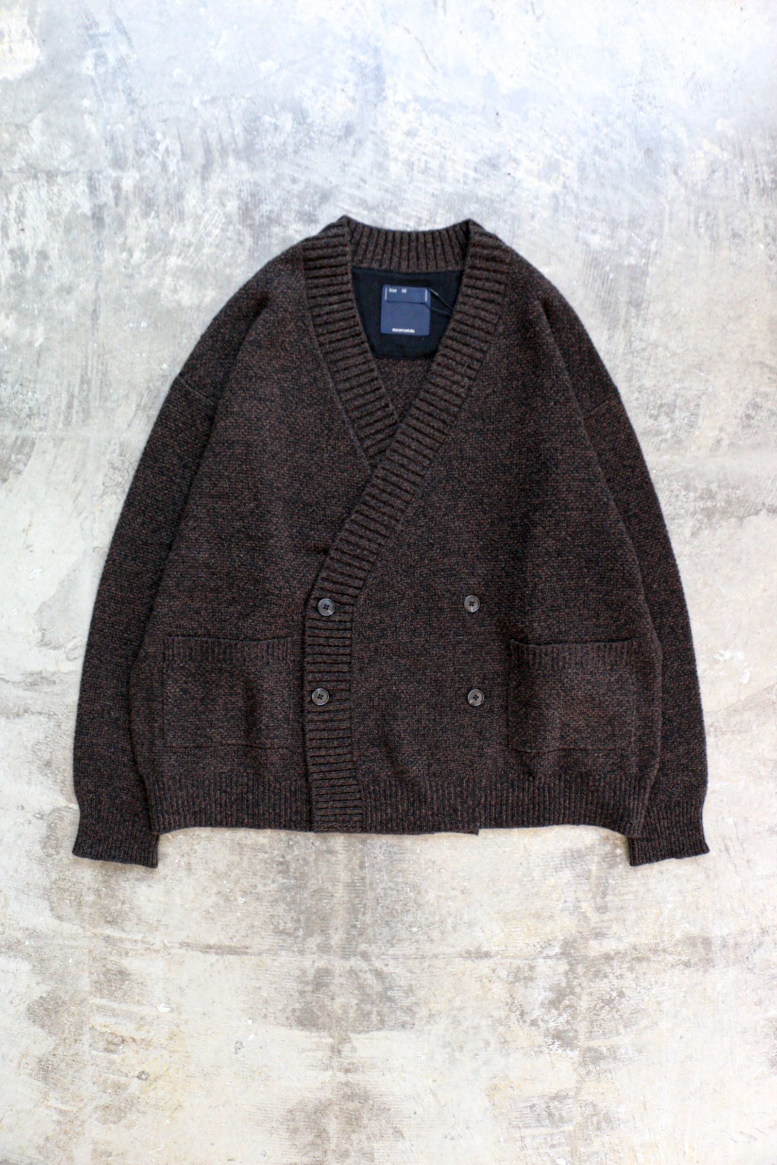 meanswhile DOUBLE KNIT CARDIGAN サイズ1 未使用