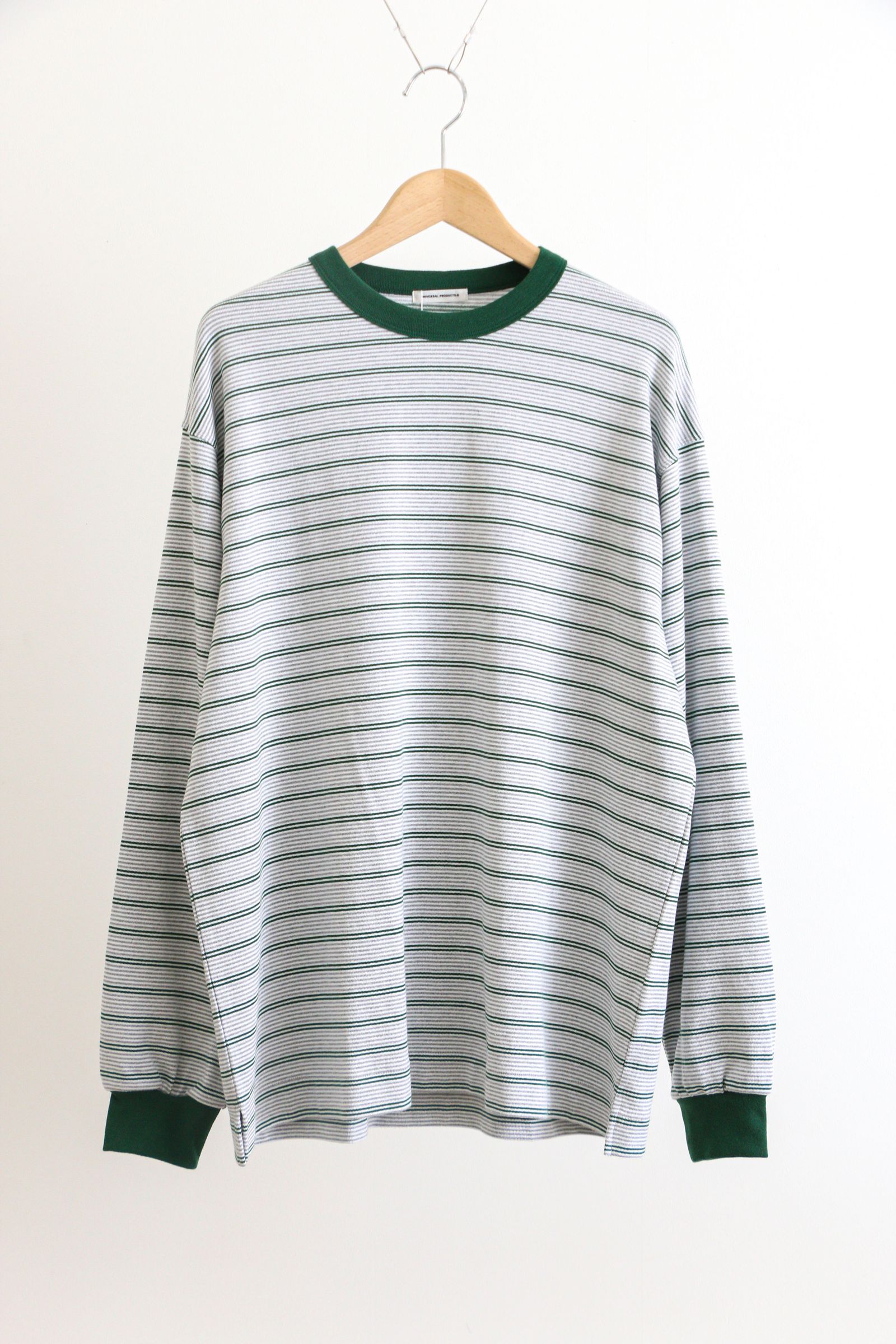 UNIVERSAL PRODUCTS - Multi Border L/S T-shirt Green / ボーダー / ロングスリーブ / グリーン  | koko