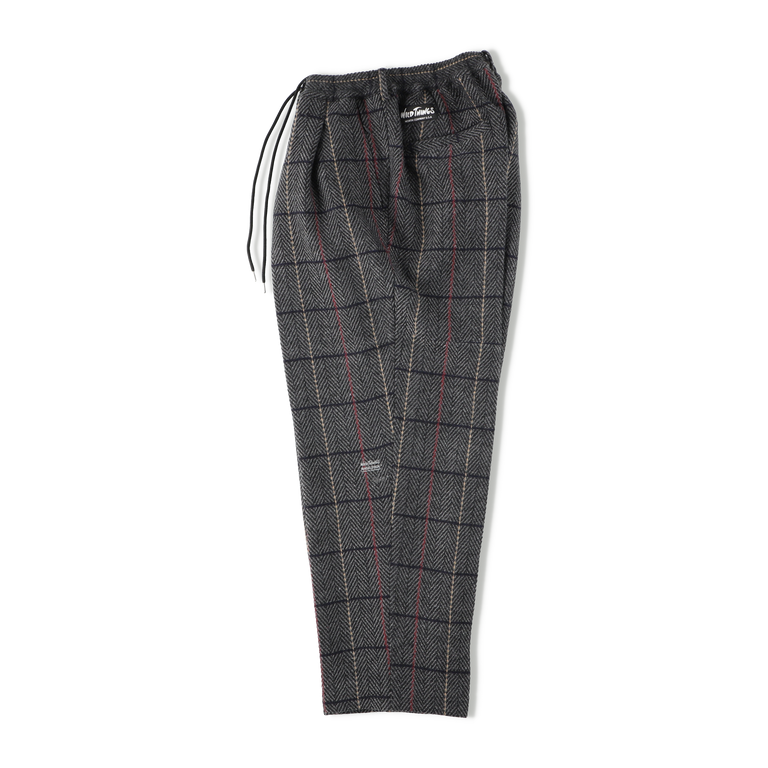 MAGIC STICK - PL Wide Trousers by Wildthings Grey Plaid | koko