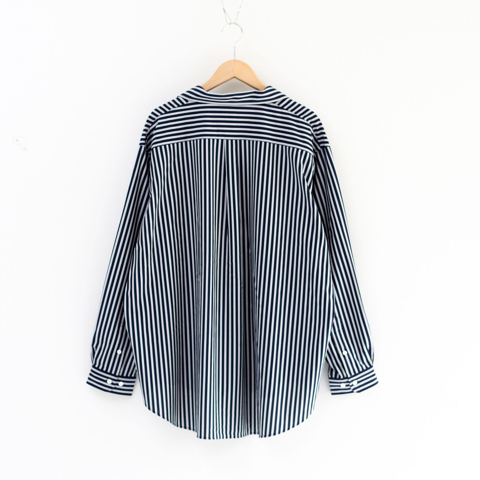 KANEMASA PHIL. - 46G Atmosphere Stripe Open Collar Shirt NAVY / ストライプシャツ /  オープンカラーシャツ/ ネイビー | koko