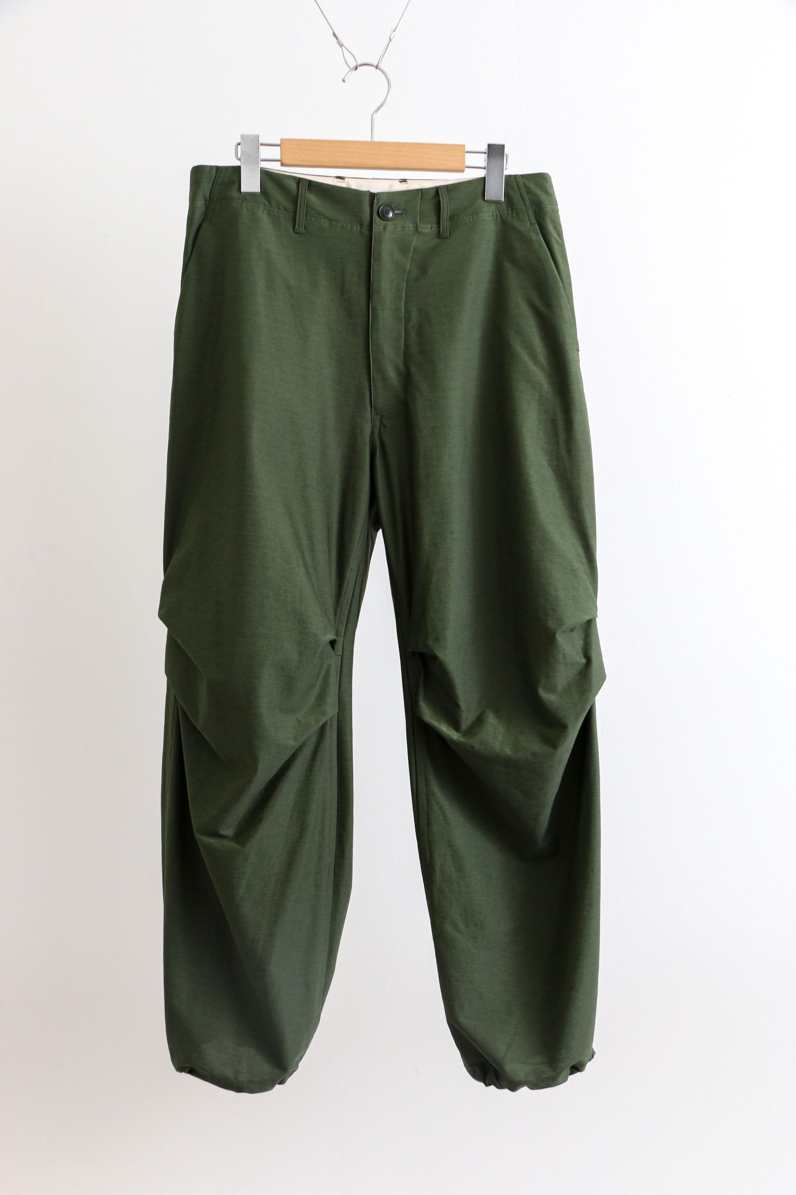 Typewriter High Gauge Jersey Over Pants MILITARY GREEN / ミリタリーオーバーパンツ /  リラックスシルエット / グリーン - 2