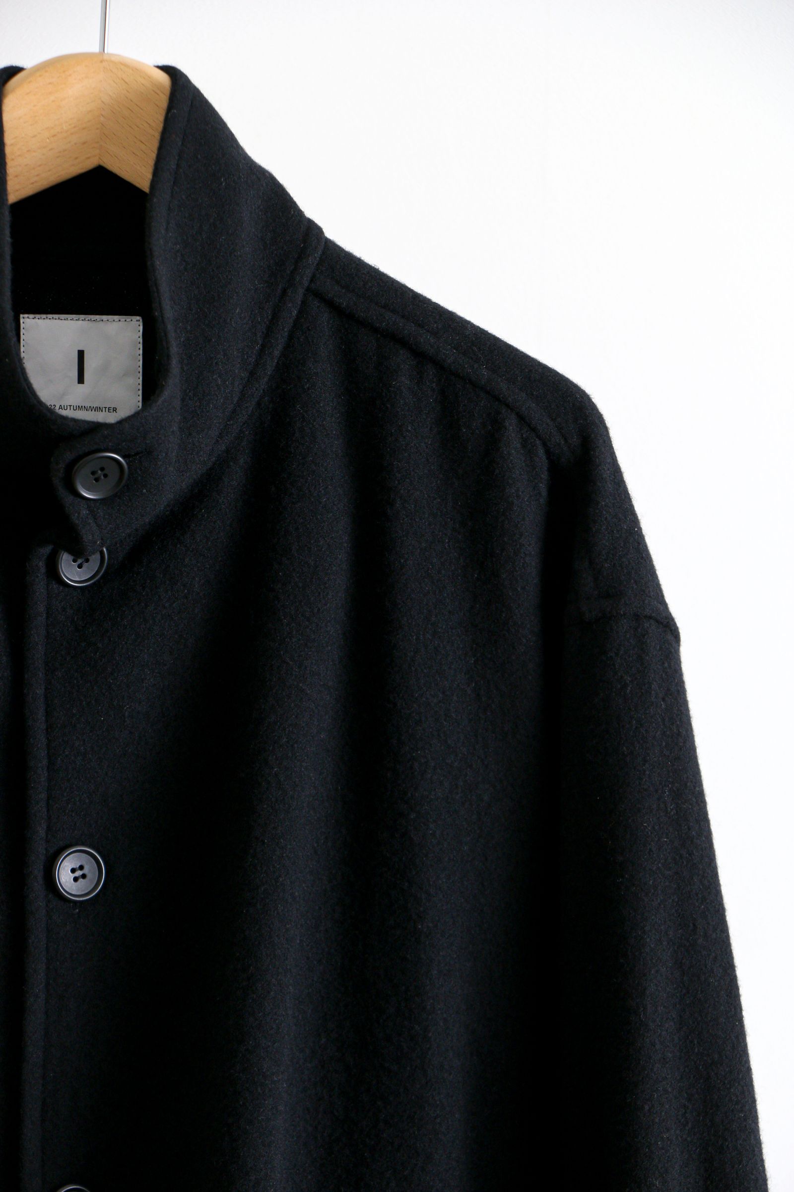 I - Cashmere Wool Over Shirt Black | koko