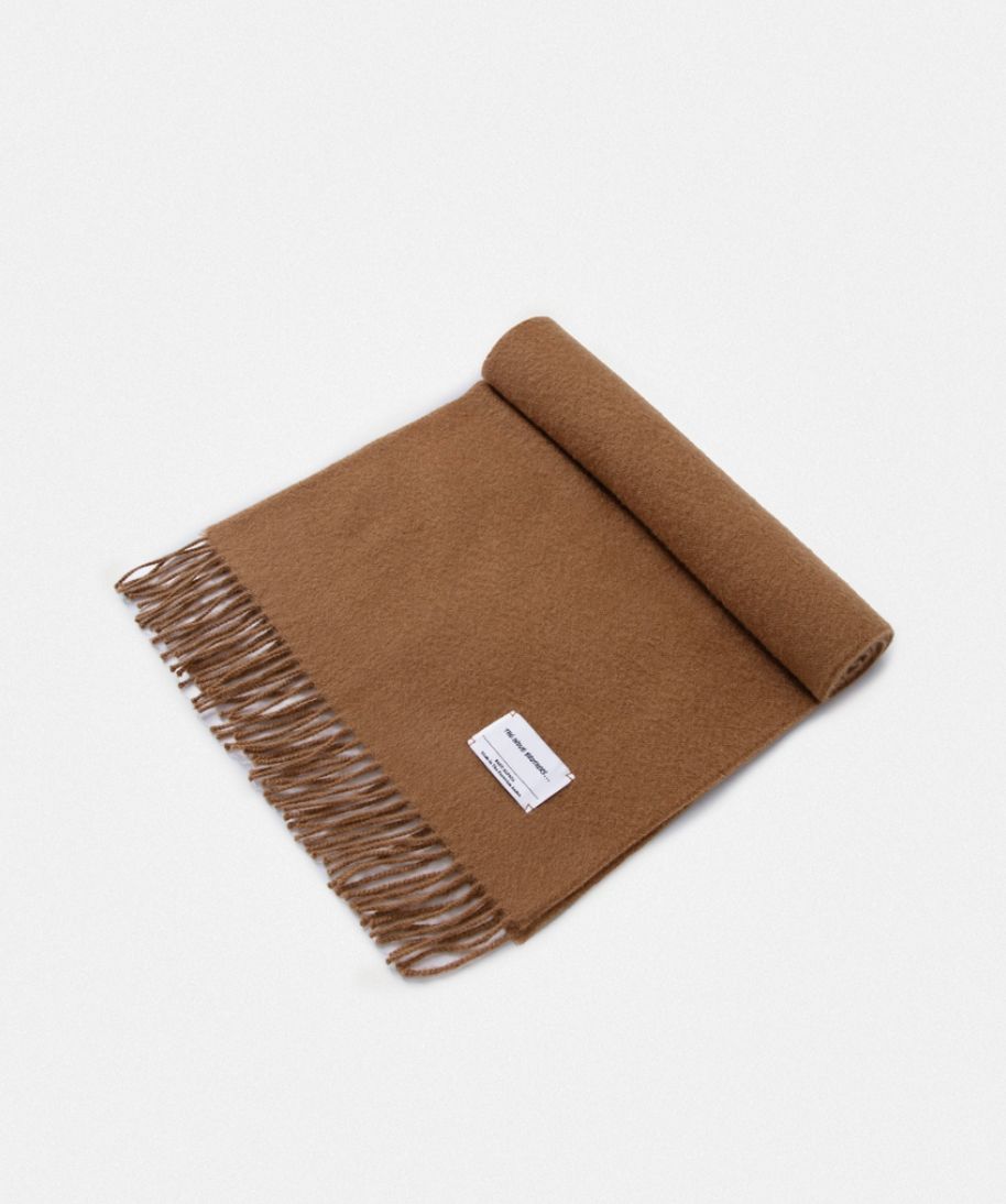 【大判】THE INOUE BROTHERS アルパカ　マフラー　キャメル THE INOUE BROTHERS Brushed Scarf アルパカ マフラー