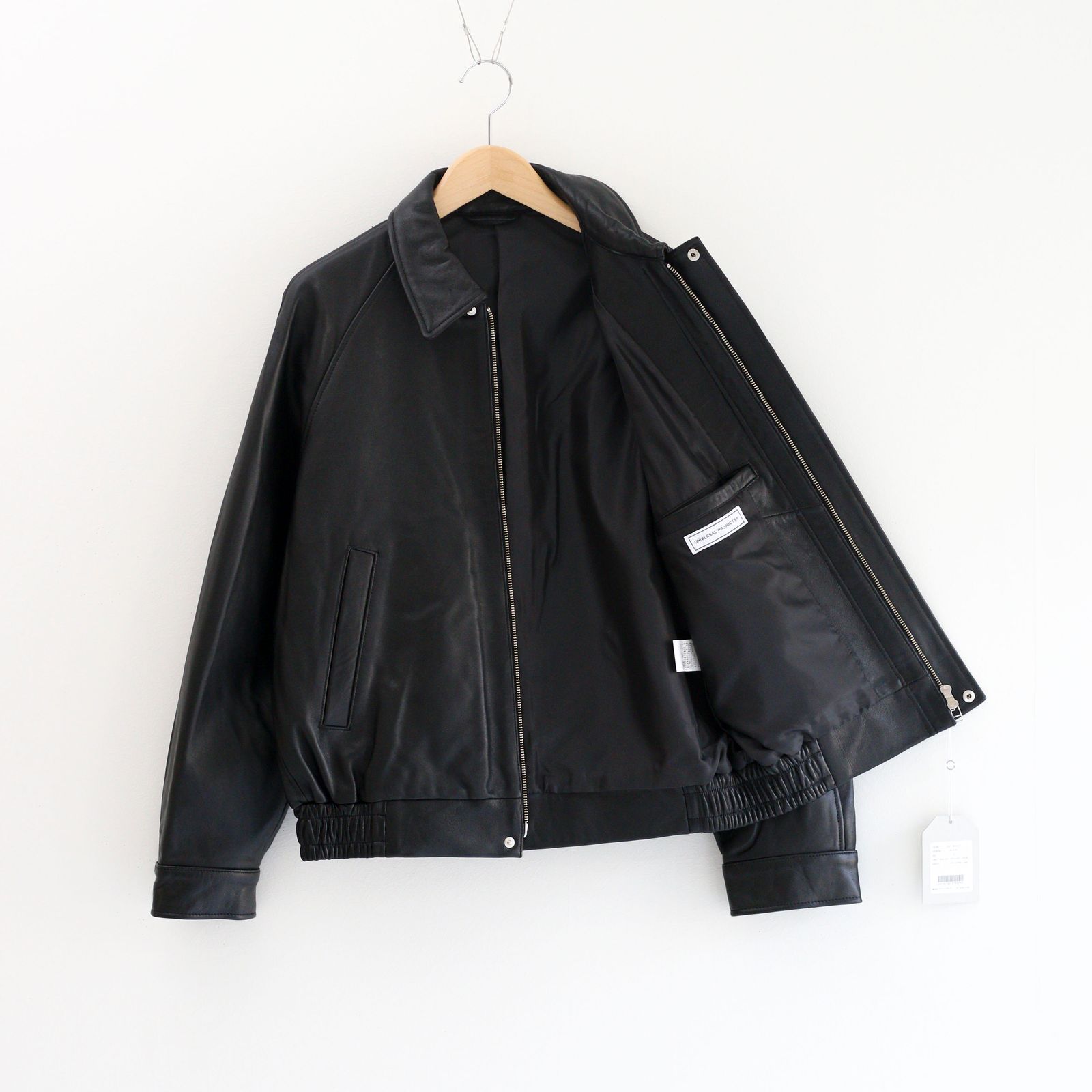 UNIVERSAL PRODUCTS - GOAT LEATHER DRIZZLER JACKET BLACK / ゴートレザー /  ドリズラージャケット | koko