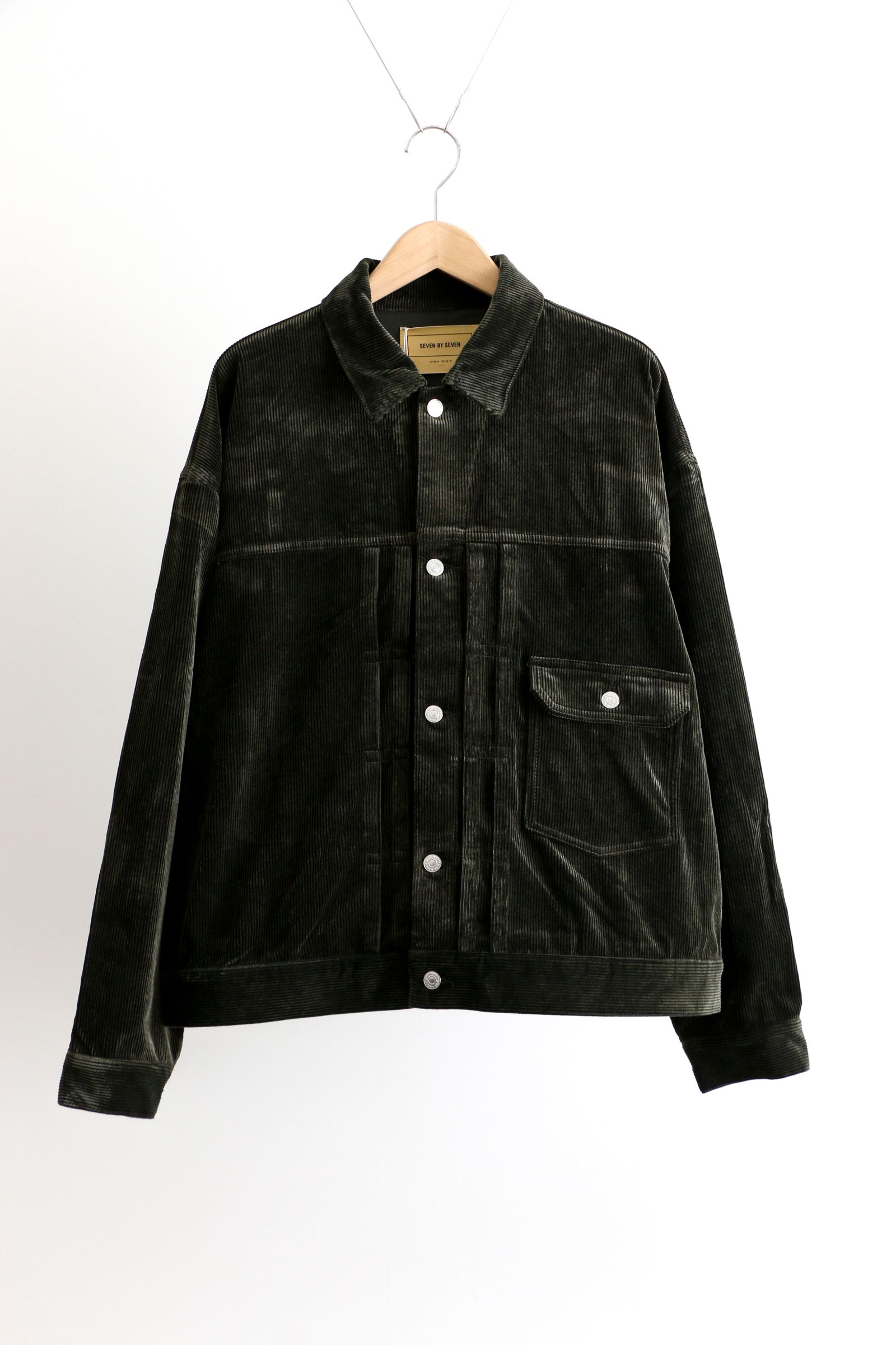 1ST TYPE CORDUROY JACKET - Modal mix - Olive - S