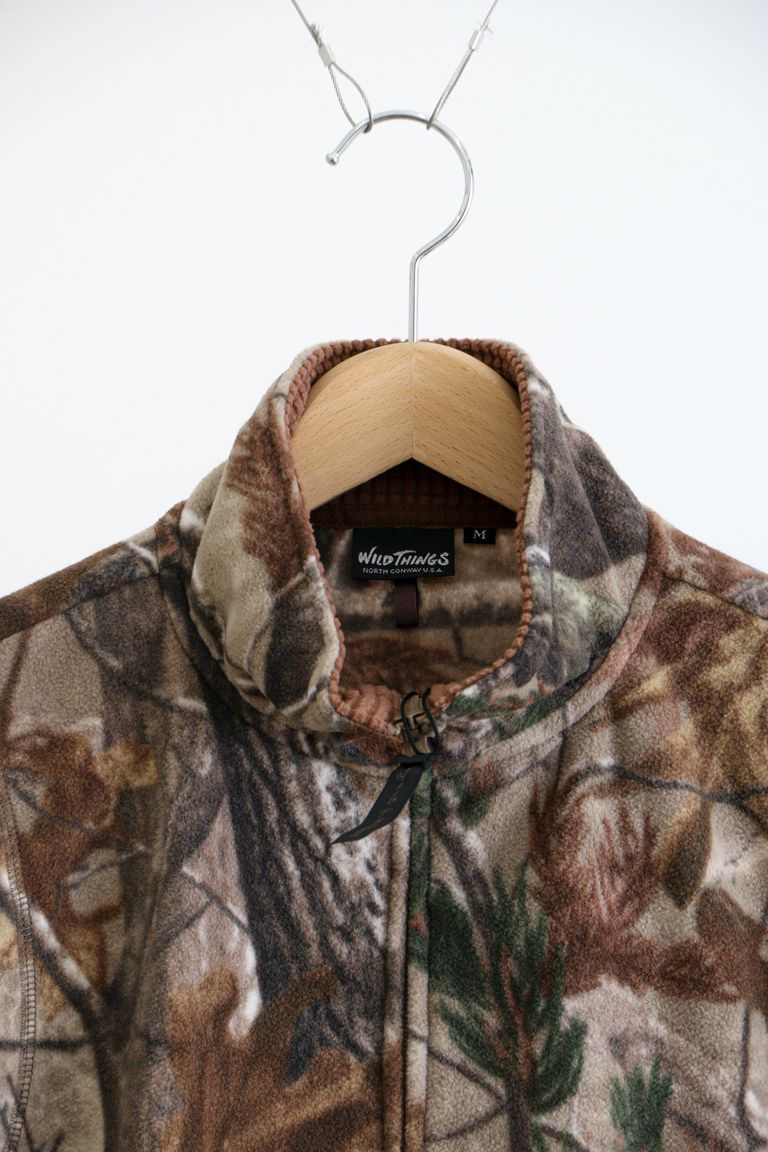 WILD THINGS - SCHOTT FLEECE VEST / TREE CAMO / ショットフリース 