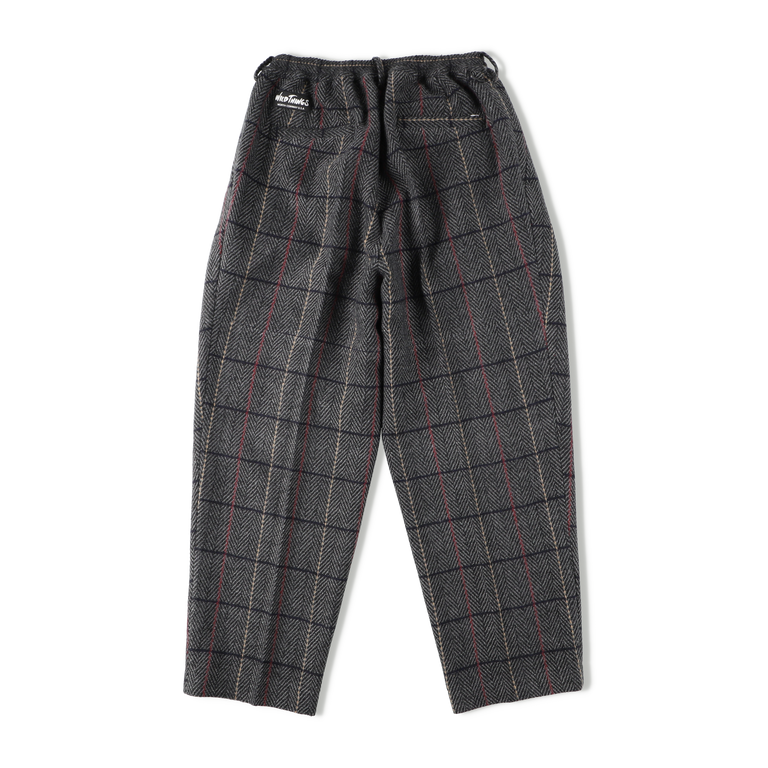 MAGIC STICK - PL Wide Trousers by Wildthings Grey Plaid | koko