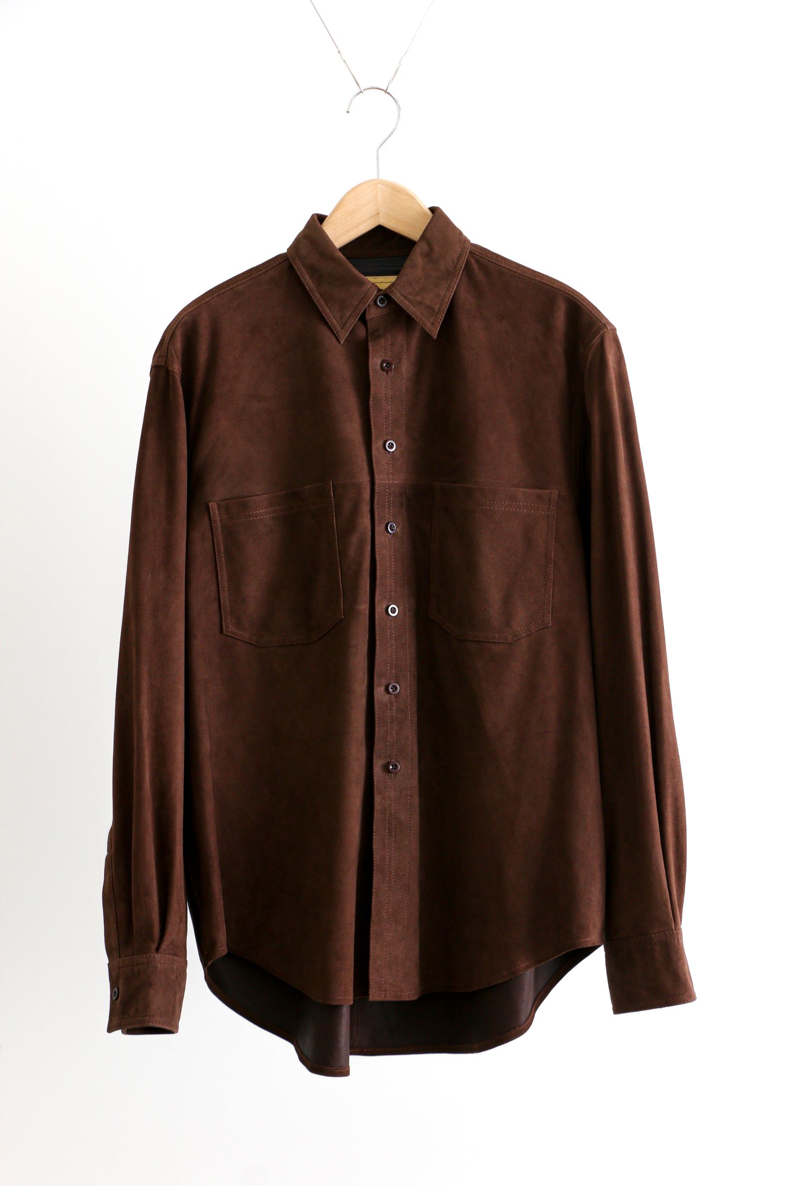 SEVEN BY SEVEN - LEATHER SHIRTS - Goat suede - Brown / レザー 