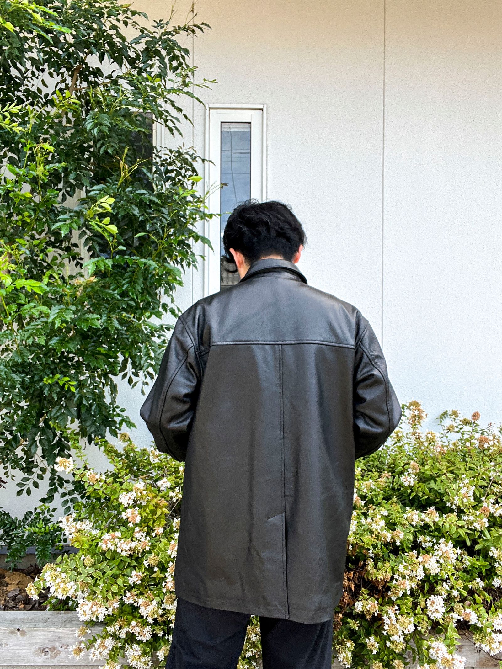 最終価格　CCU TYLER HALF COAT COW SKIN  ブラックハーフコート